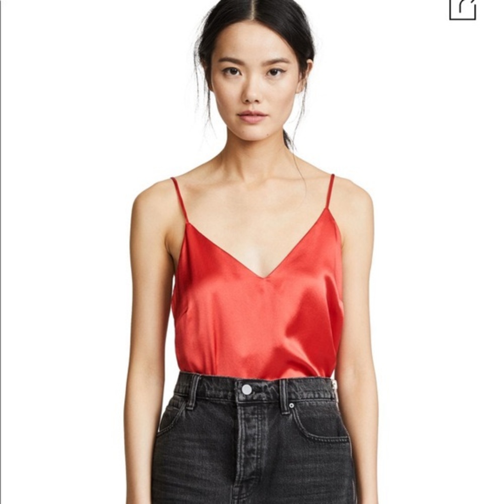 NWOT Anine bing Gwyneth silk camisole in red